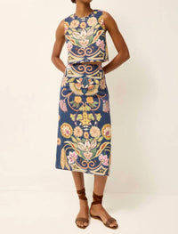 Marie Oliver Sutton Skirt in neptune - women's skirt - detail view