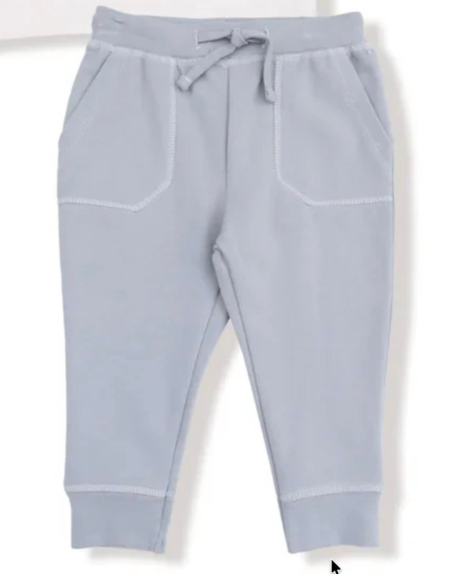 ANGEL DEAR Boy's Construction Vehicles Sweatshirt and Jogger Set in blue - item - alternate view