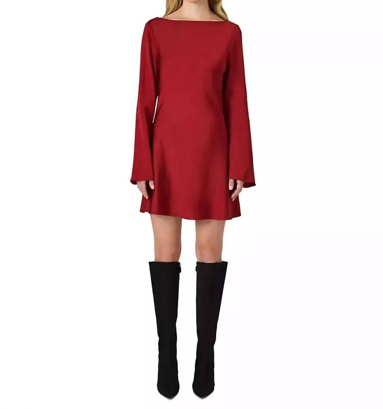 French Connection - Ennis Satin Long Sleeve Mini Dress