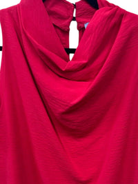 Pixi + Ivy Women's Cowl Neck Top in red - women's blouse - detail view