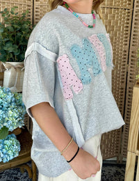 Peach Love - Americana Polka Dot Top