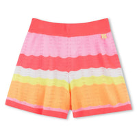 Billieblush Kids' Knit Striped Shorts in multicolor - kids' shorts - detail view