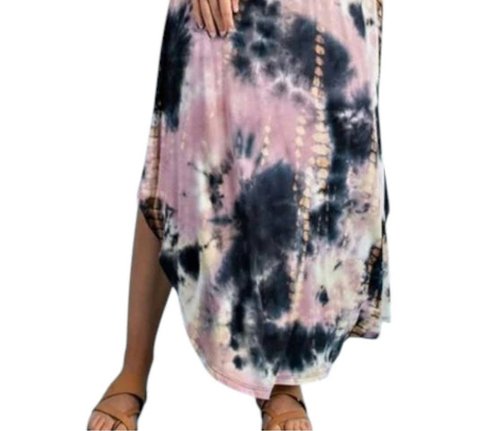 Eesome - Tie Dye Smocked Waistband Maxi Skirt