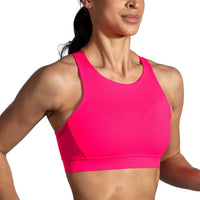 BROOKS Drive 3 Pocket Run Bra in hyper pink - women's intimate