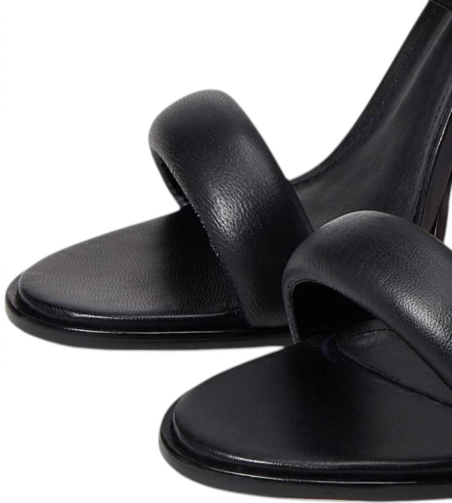 SCHUTZ Women's Deri Heeled Sandal in black - women's heels - detail view