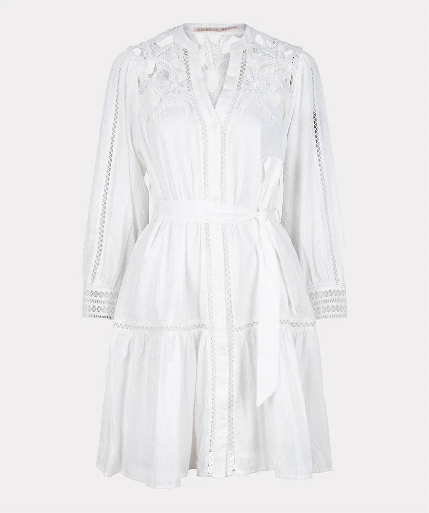 Esqualo - Wagna Dress With Plumetis Lace Embroidery