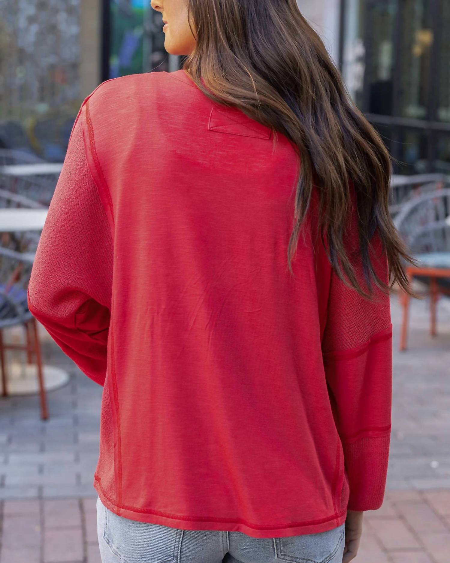 Grace And Lace - Dolman Boho V Neck Top