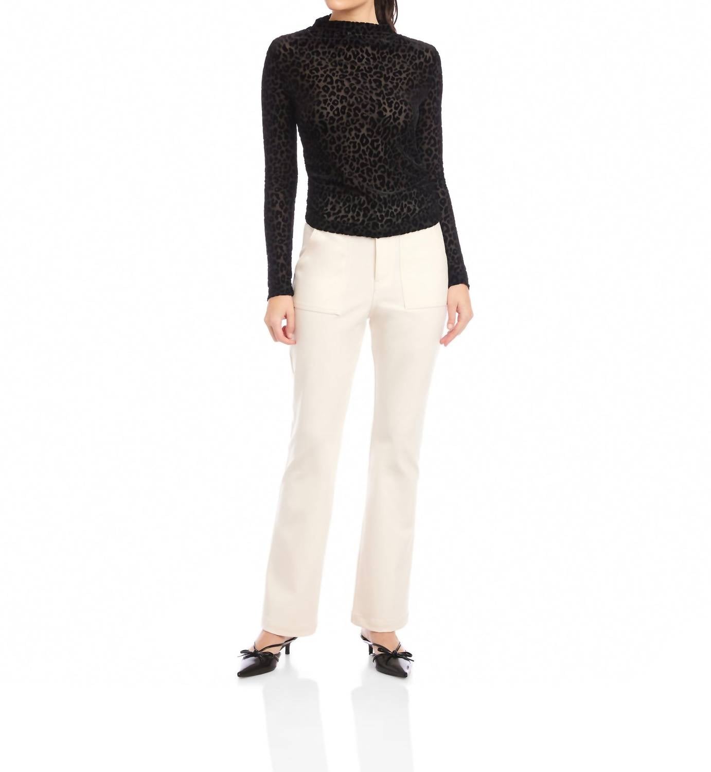 Fifteen Twenty - Khami Velvet Burnout Shirred Top