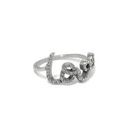 Brighton Women's Love Script Sparkle Ring in silver - women's jewelry - alternate view