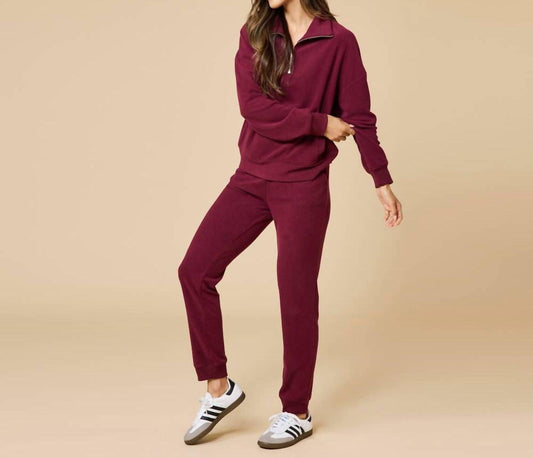 Softies - Vintage Velvet 1/4 Zip With Jogger Pant Set