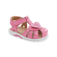 Stride Rite Kid's Zinnia Sandal in bright pink - kids' shoe - detail view