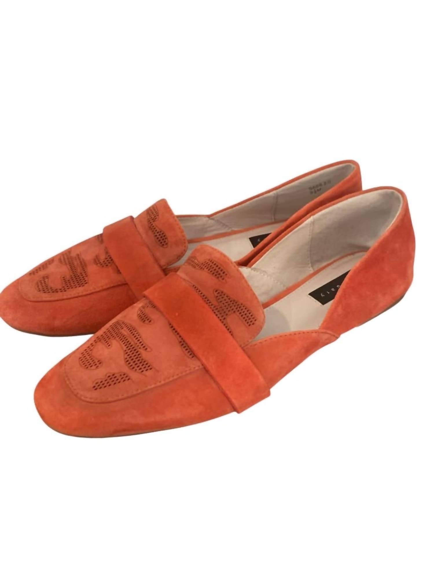 Sanctuary Women's Sass Suede Slide Loafer in chili - women's flats - detail view