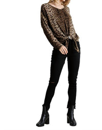 Umgee - Tie Front Leopard Top