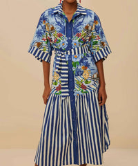 Farm Rio - Fresh Table Scarf Midi Dress