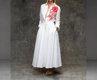 Maison Zoulias - Stella Linen Shirt Midi Dress