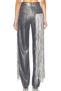 Area - Metallic Fringe Straight Leg Jean