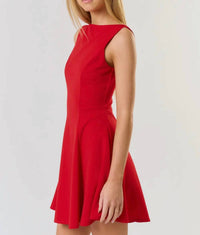 Blue Blush - Rachel Low Back Skater Mini Dress