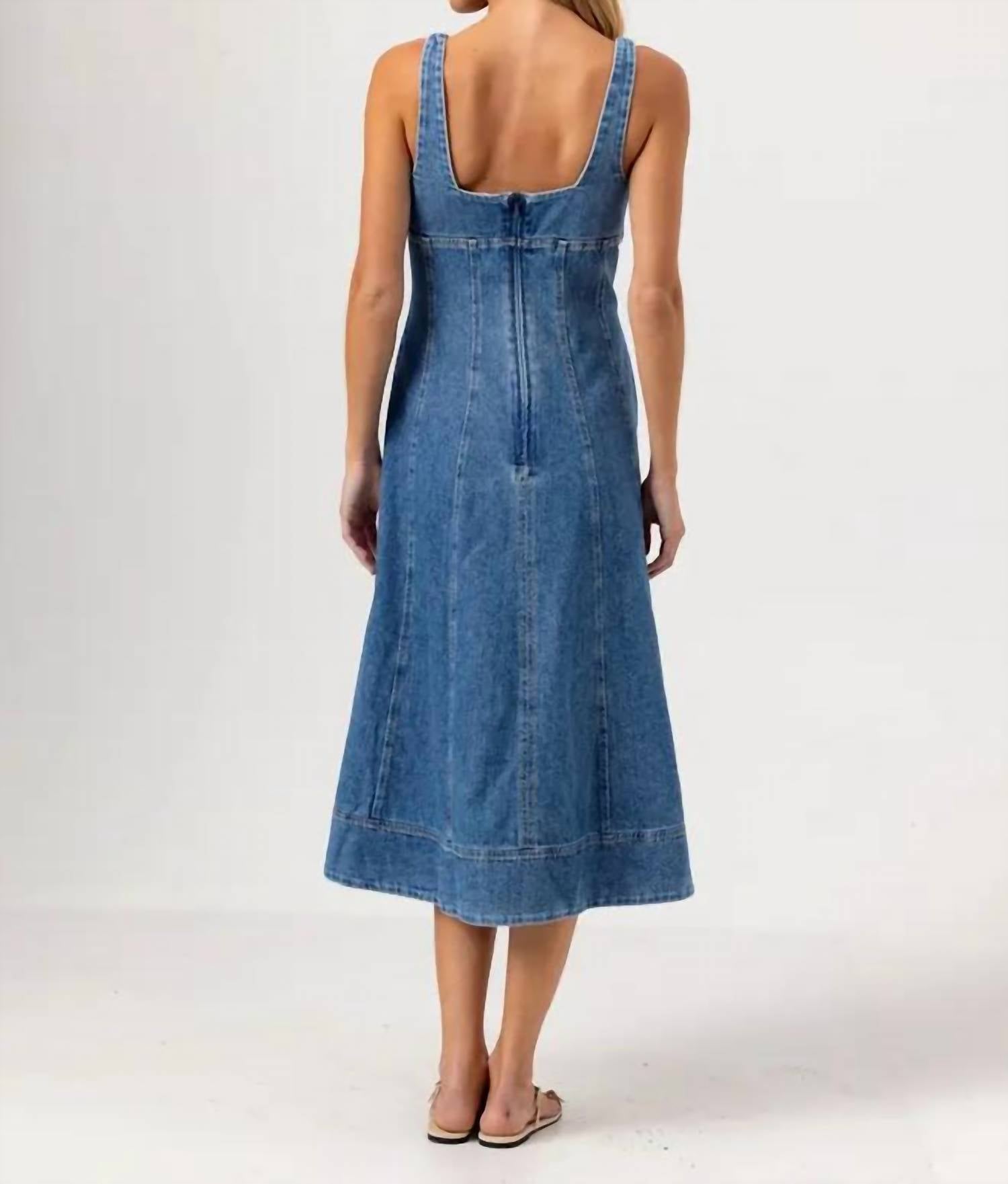 sundays Willa Dress in denim - women's dress - alternate view