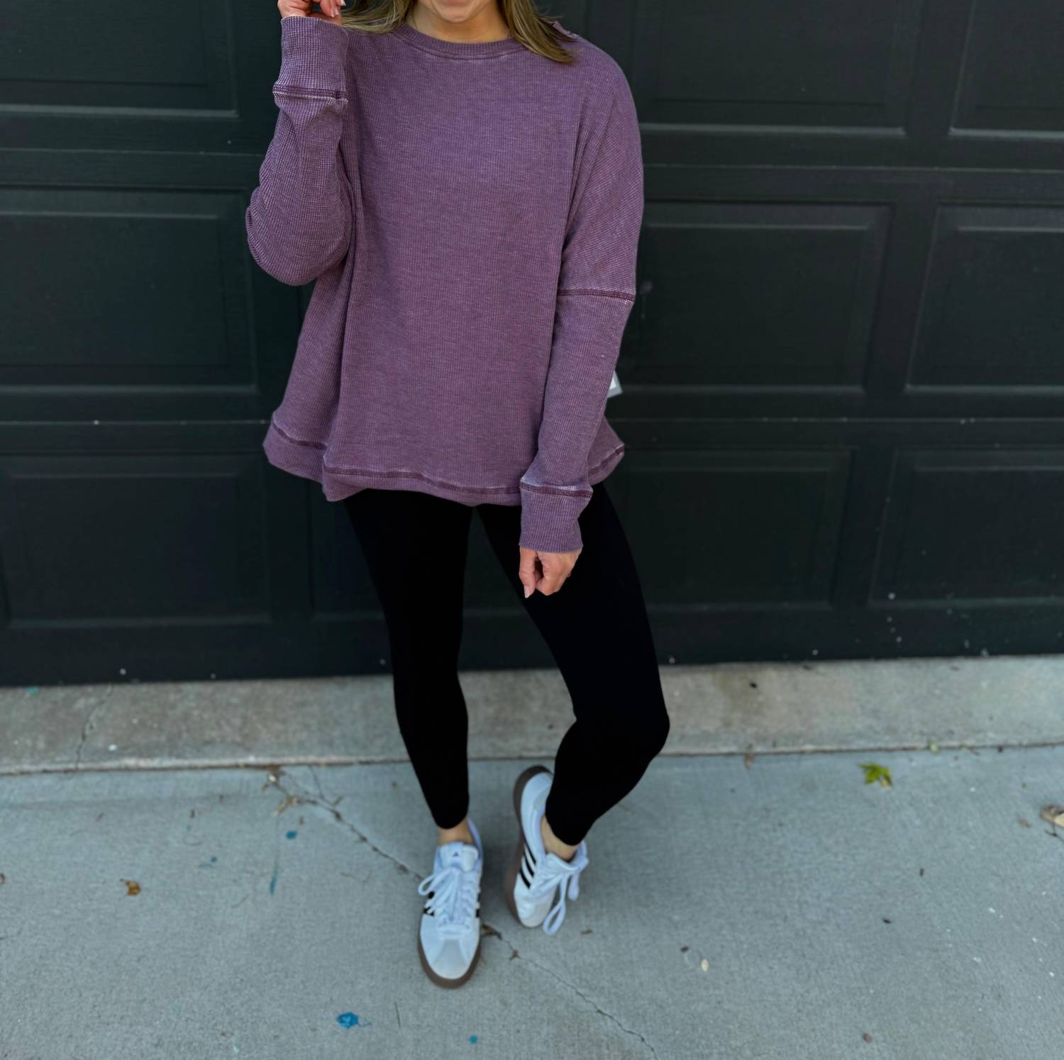 Mono B - Waffle Ribbed Pullover