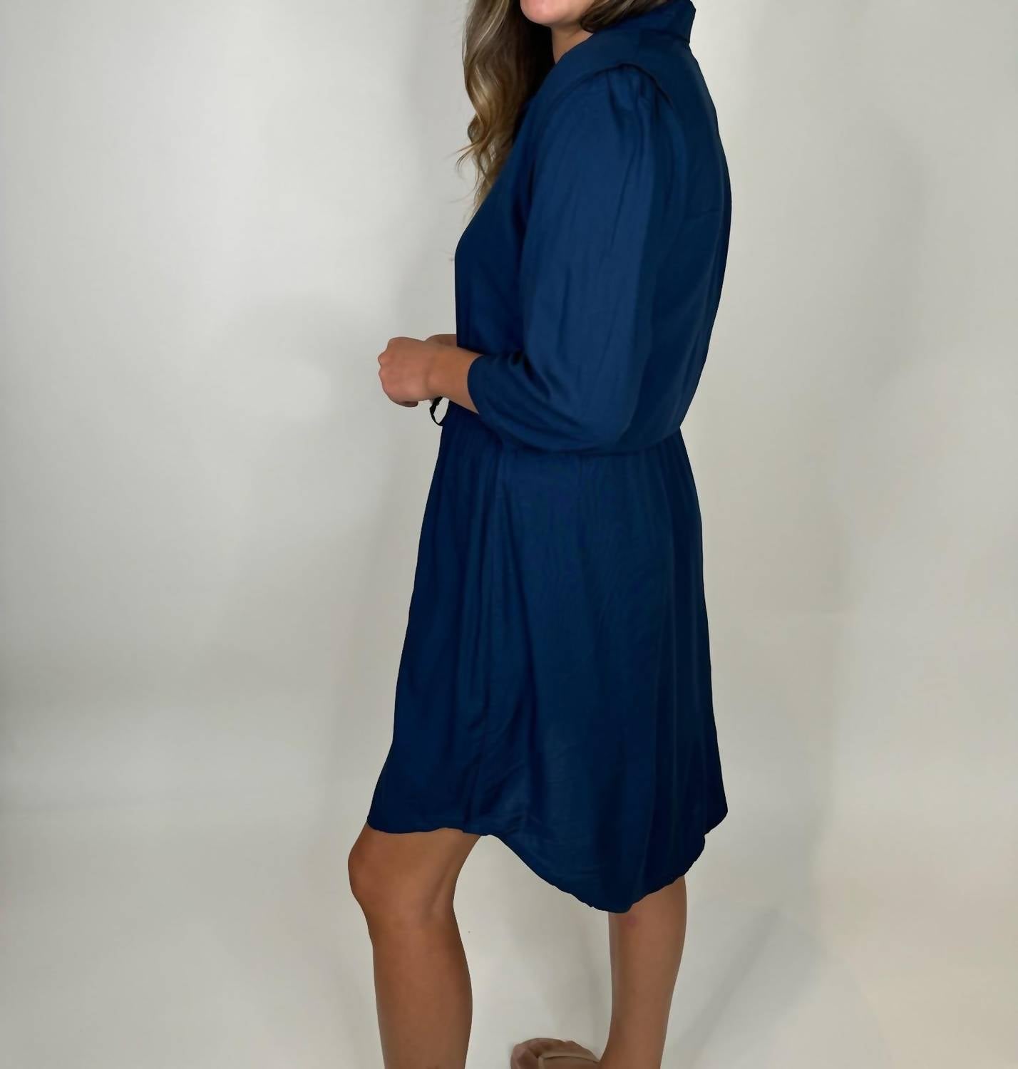 Skemo - Solid Short Shirt Dress