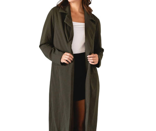 Aemi + Co - Emory Dark Green Trench Coat