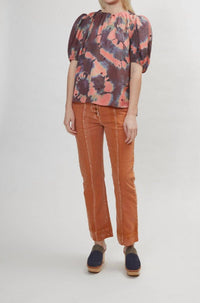Ulla Johnson - Pre-loved Isolda Silk Short Sleeve Blouse With Tie Back