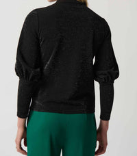 Joseph Ribkoff - Lurex Knit Puff Sleeve Top