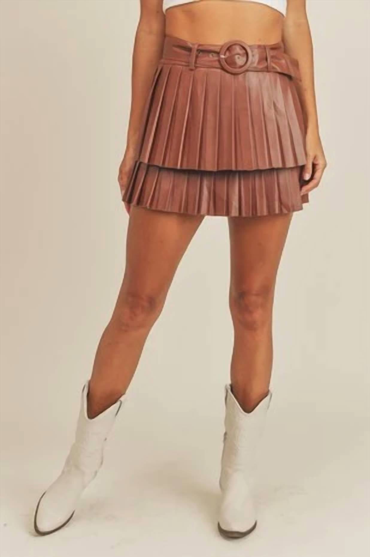 &Merci - Double Layered Pleated Mini Skirt