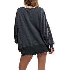 Free People - Camden Snakes Graphic Pull Over Sweatshirt