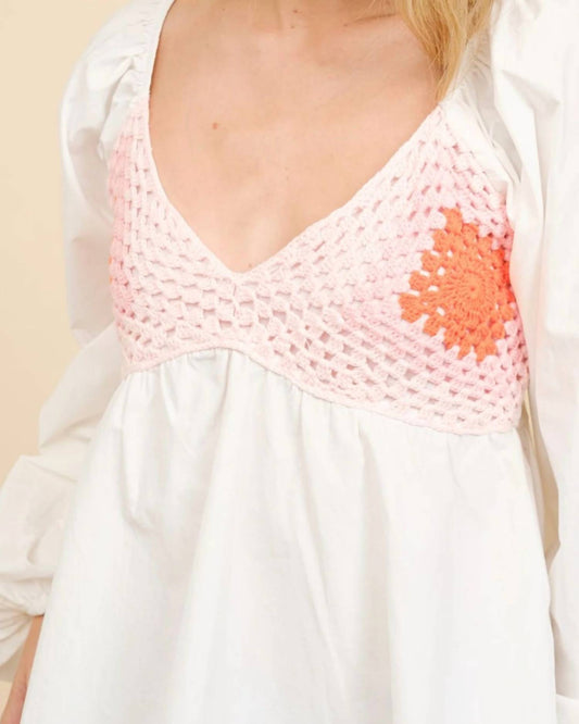 Blue B - Crochet Peplum Top