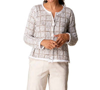Habitat - Softly Textured Stamped Cotton Cardigan