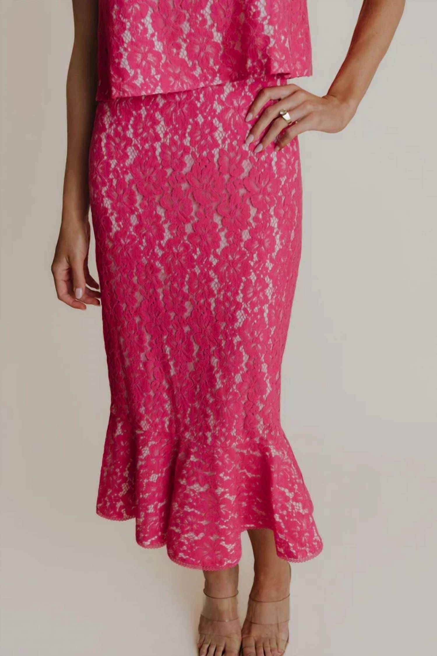 Laroque - Cece Lace Midi Skirt