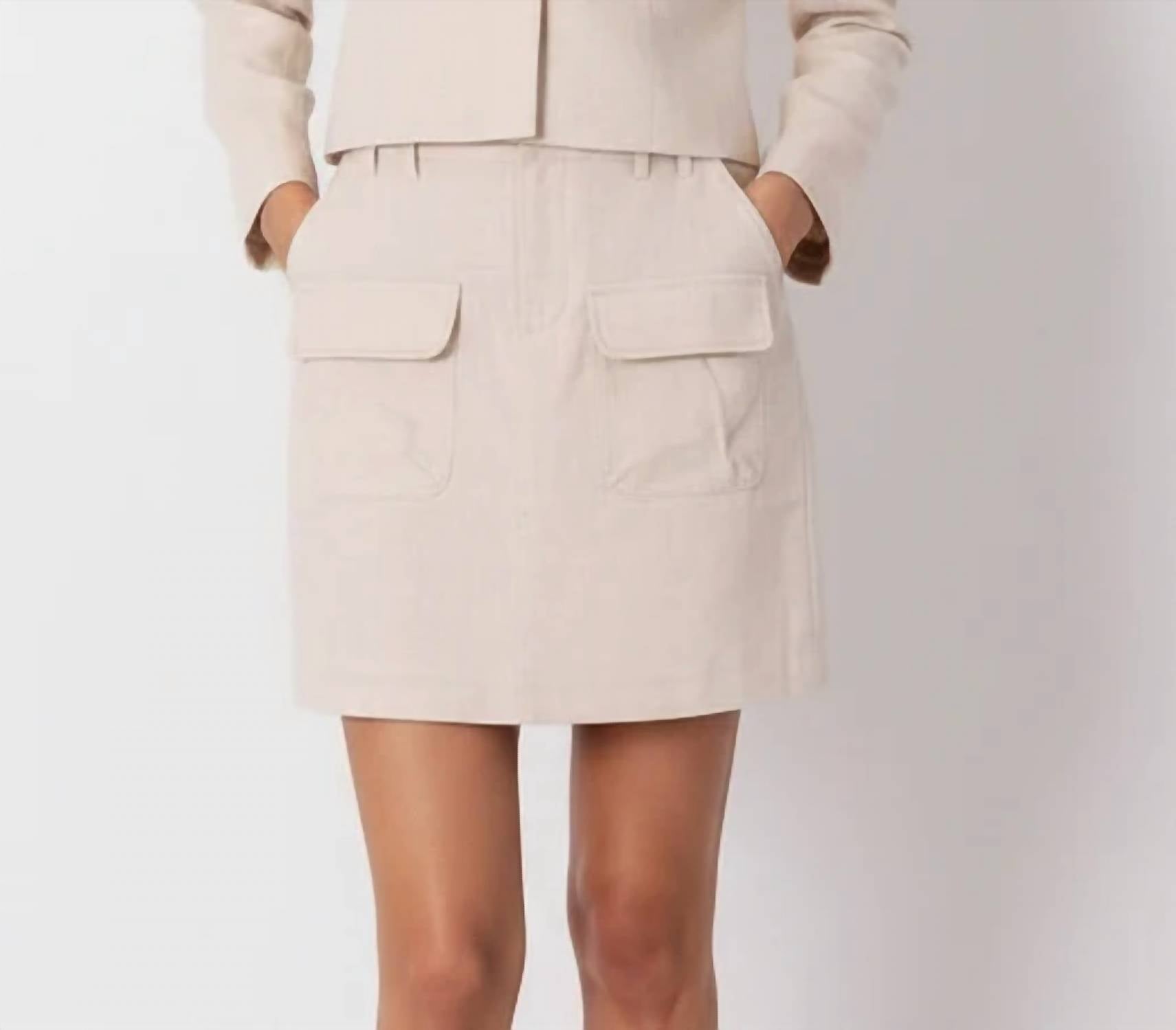 P.Cill - Linen Cargo Style Skort