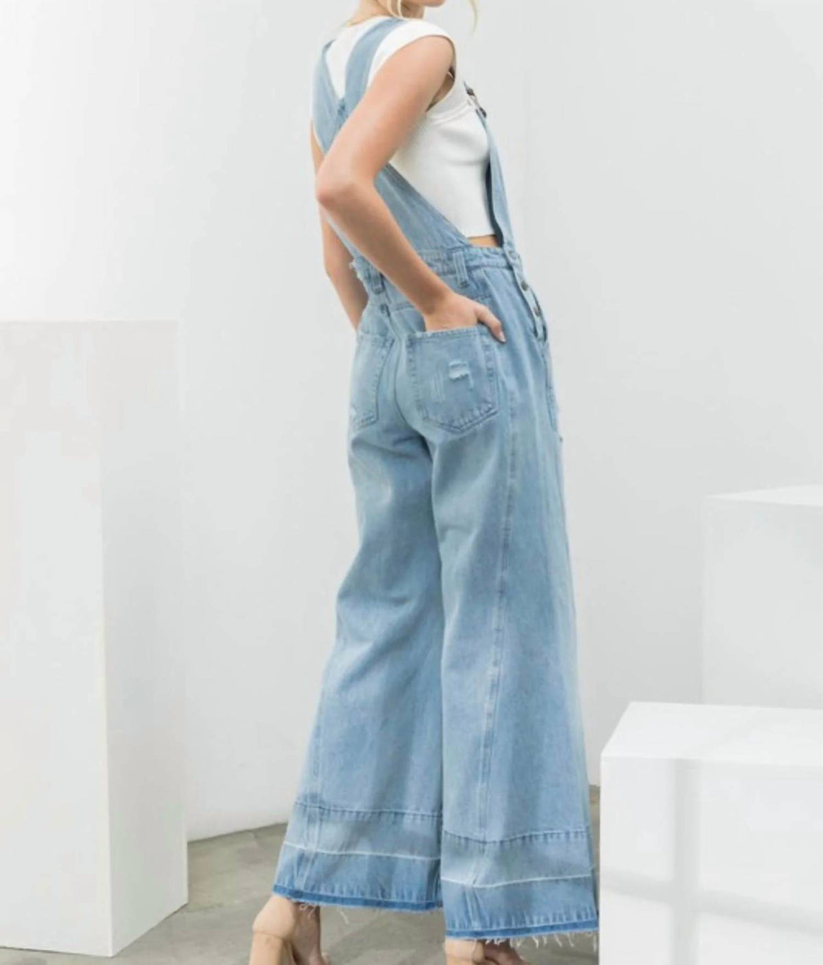 1 The Woman - Wide Leg Flare Overalls