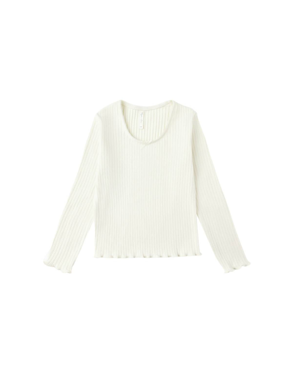 Rylee + Cru - Girls' Teen Ribbed Long Sleeve Tee