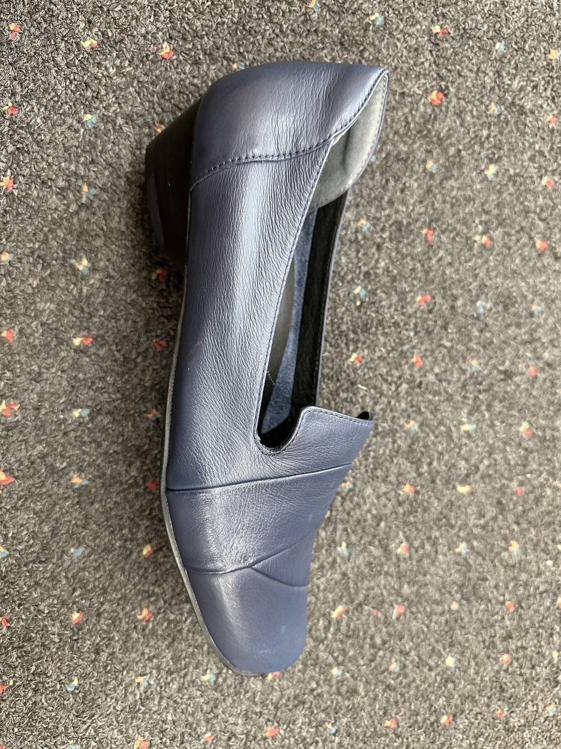 Ziera Women's Celyn Loafer in navy leather - women's flats - alternate view
