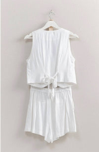 Hyfve - Rayon Linen Vest Short Set
