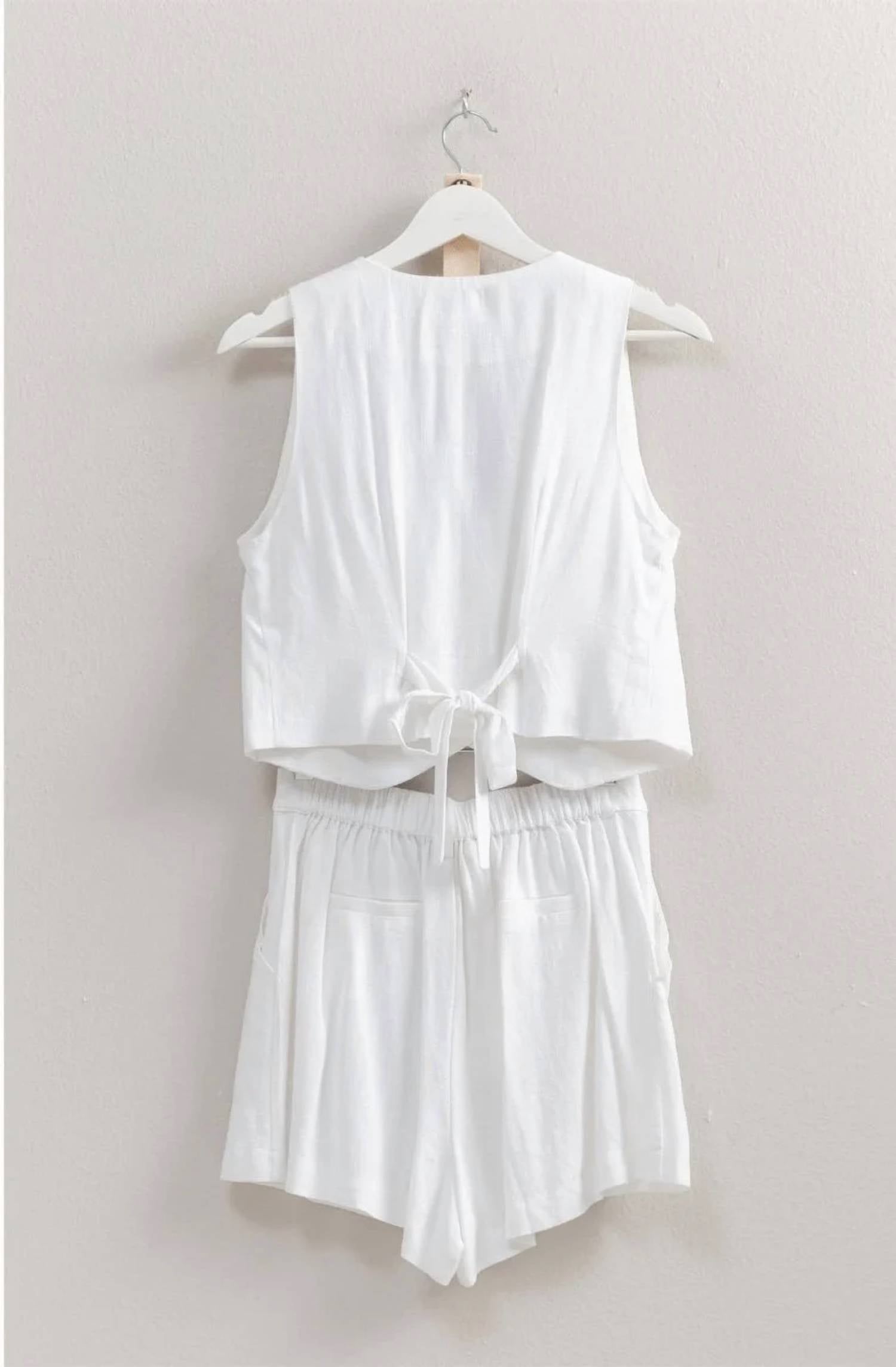 Hyfve - Rayon Linen Vest Short Set