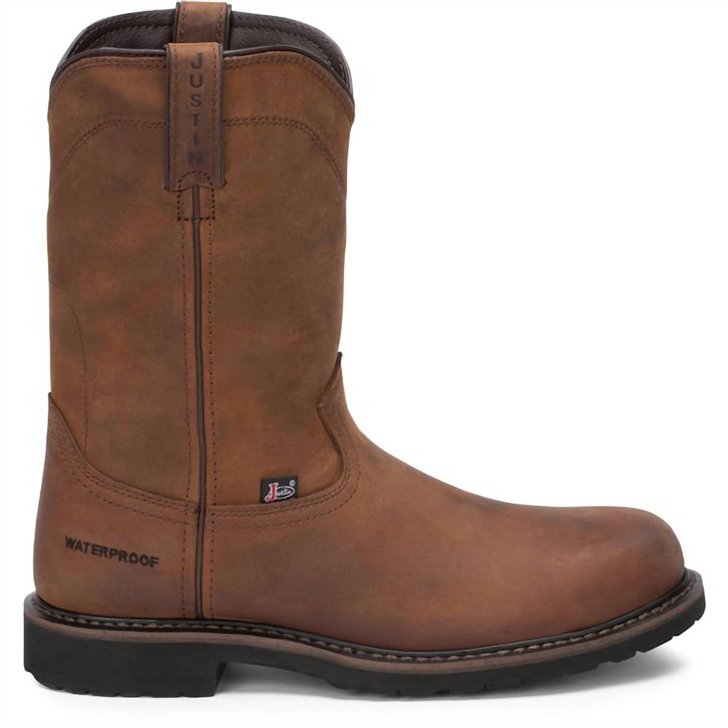 Justin - MEN'S DRYWALL 10" WATERPROOF STEEL TOE WORK BOOTS