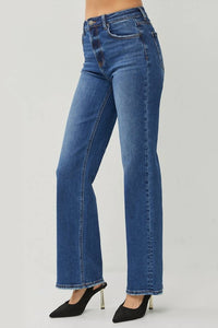 Risen - High Rise Straight Jeans