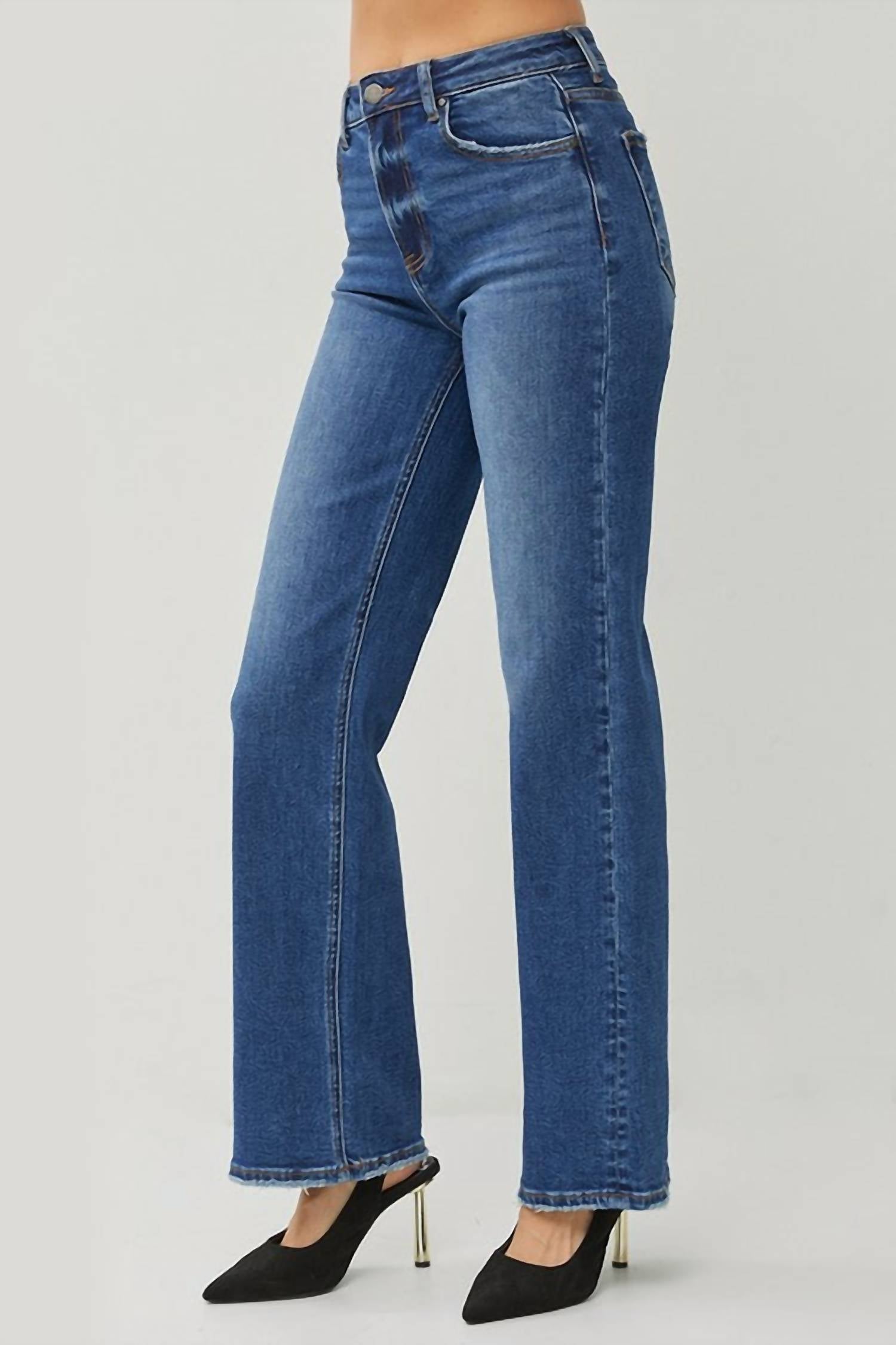 Risen - High Rise Straight Jeans
