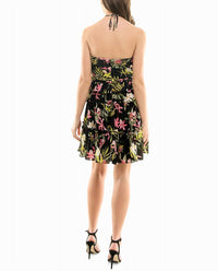 Nicole Miller - Presley Chiffon Tiered Halter Dress