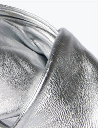 FREDA SALVADOR Women's Valentina Mule Sandal in silver - women's shoe - detail view