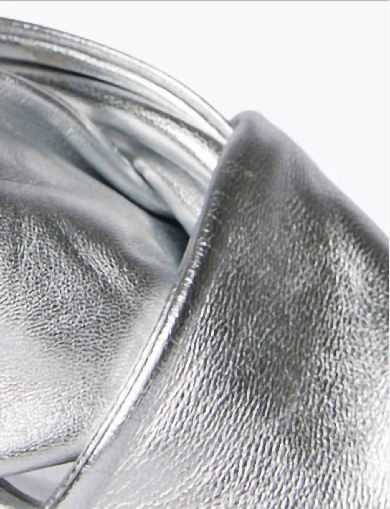 FREDA SALVADOR Women's Valentina Mule Sandal in silver - women's shoe - detail view