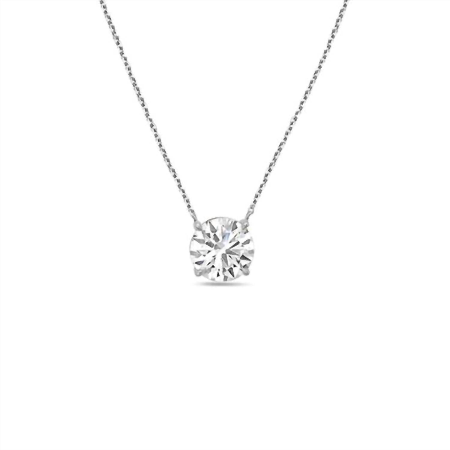Diana M Jewels - 1 CT Lab Grown Round Diamond Solitaire Pendant