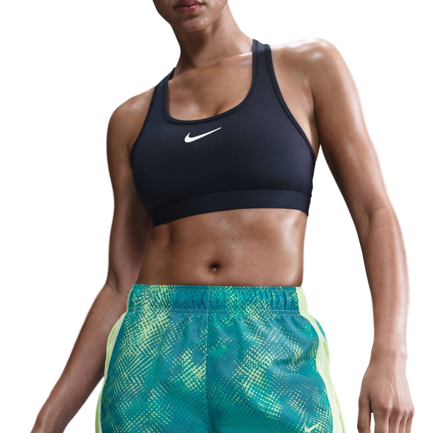 NIKE Women's Tempo Lined Dri Fit 3in Shorts in turquoise - women's shorts - view 4