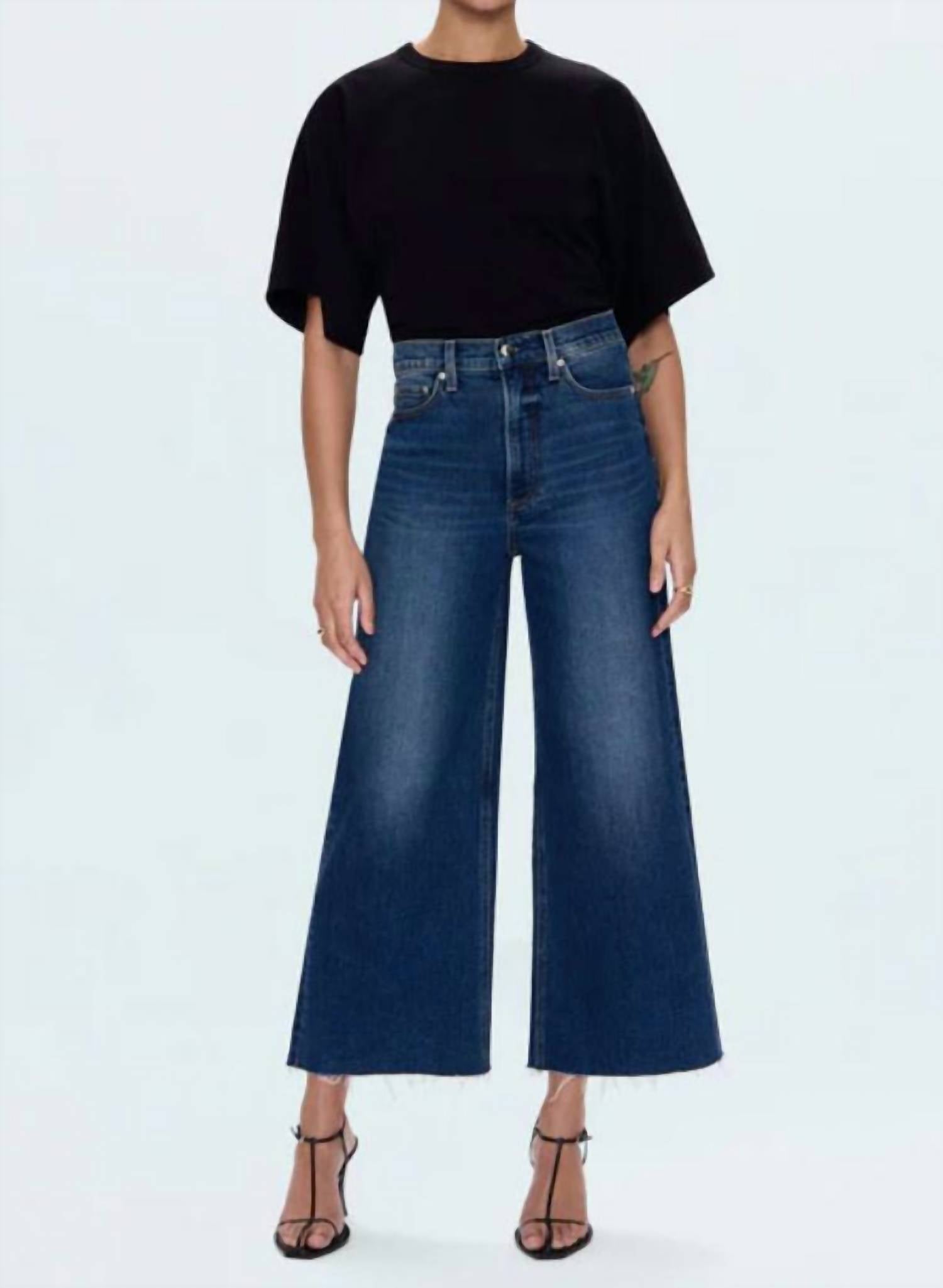 Pistola - Lana Crop High Rise Ultra Wide Leg Jeans