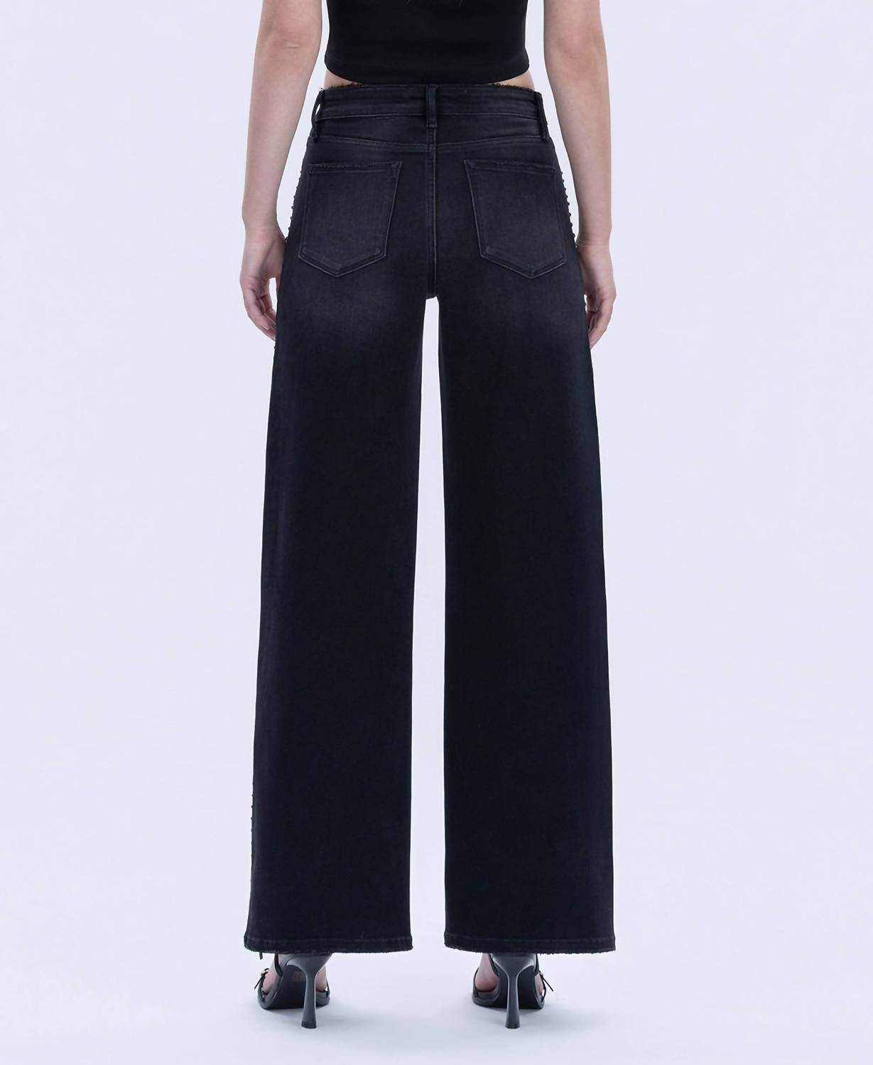 Vervet By Flying Monkey - High Rise Silver Dome Nail Head Jeans