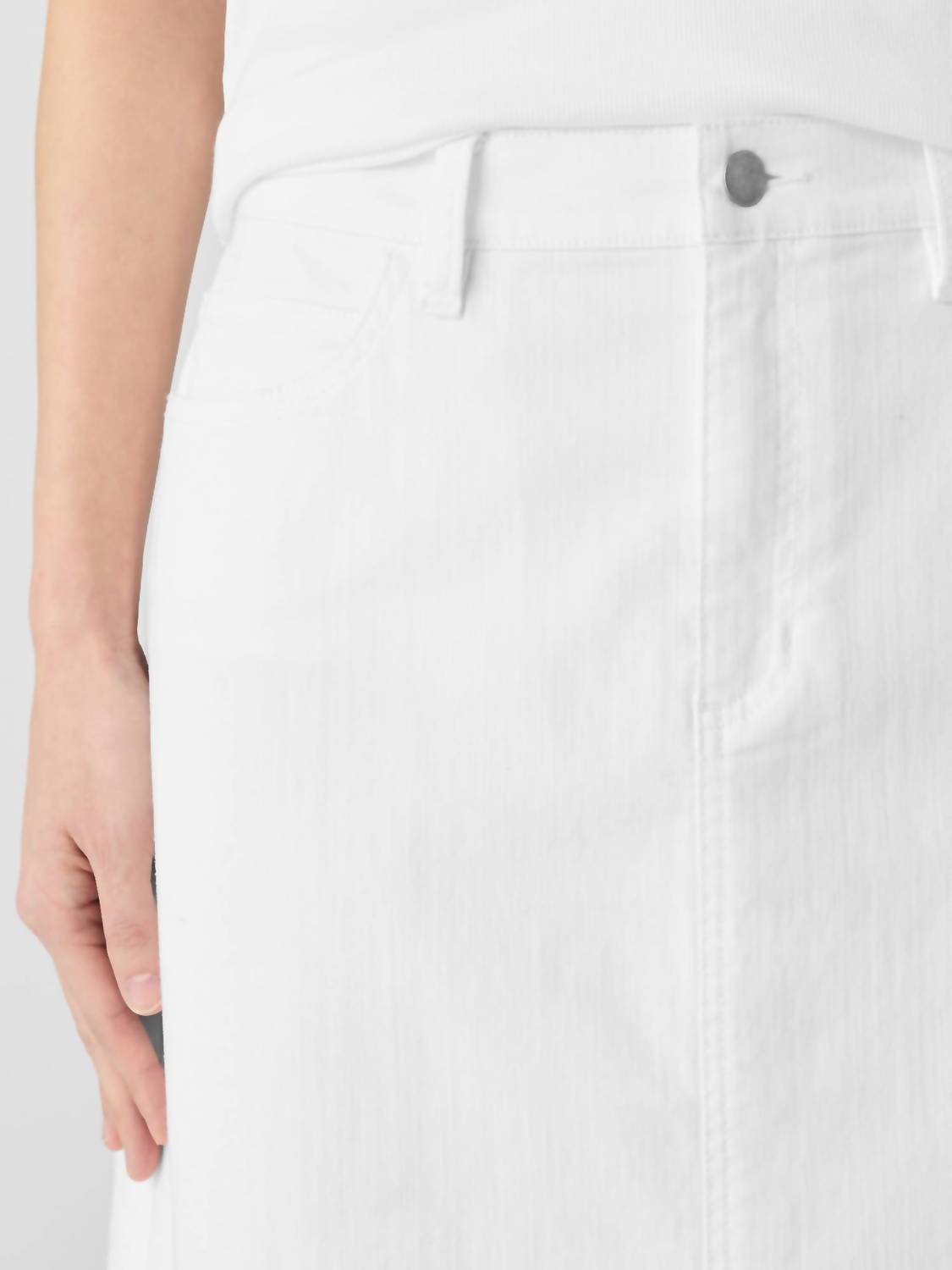 Eileen Fisher - Garment-dyed Denim A-line Skirt