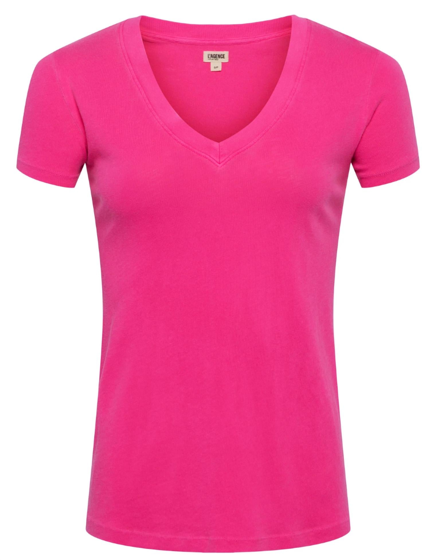 L'Agence - Becca Cotton V-neck Tee